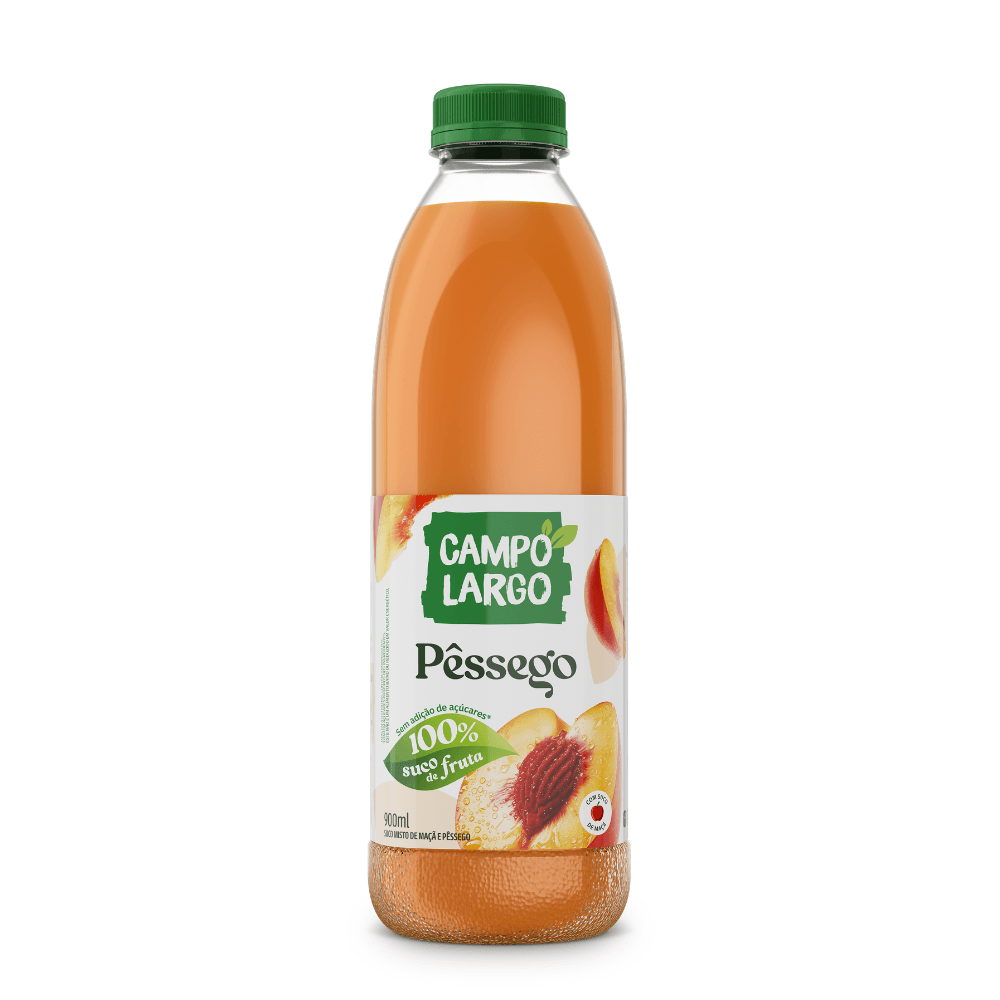 Suco Pêssego E Maçã Campo Largo Garrafa 900ml